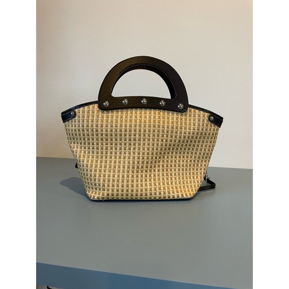 Maxx New York straw purse with handles